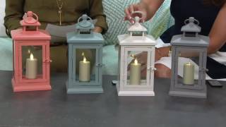 Luminara 11" Hudson Lantern with Flameless Votive Candle and Remote on QVC screenshot 1