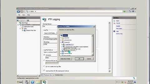 How to change the log file rollover schedule for an FTP site on a Windows 2008 R2 server