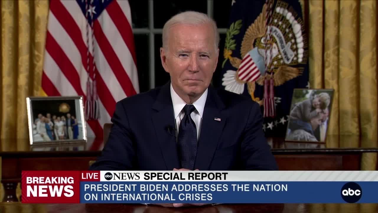 Biden delivers rare Oval Office address