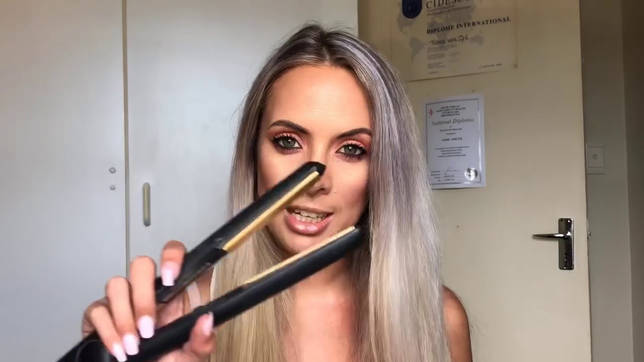 Beach Waves with a Hair straightener YouTube