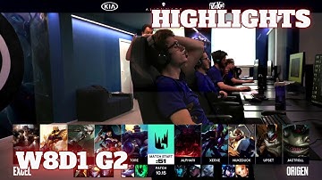 Excel vs Origen (Extended Highlights) | Week 8 Day 1 S10 LEC Summer 2020 | XL vs OG W8D1