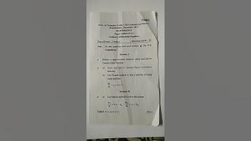 Msc math 1 semester ordinary differential equations question paper previous year