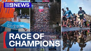 Thousands of runners brave wet weather for annual City2Surf | 9 News Australia