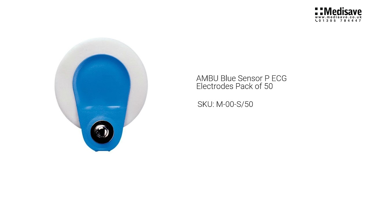 AMBU Blue Sensor P ECG Electrodes Pack of 50 M 00 S 50 - YouTube