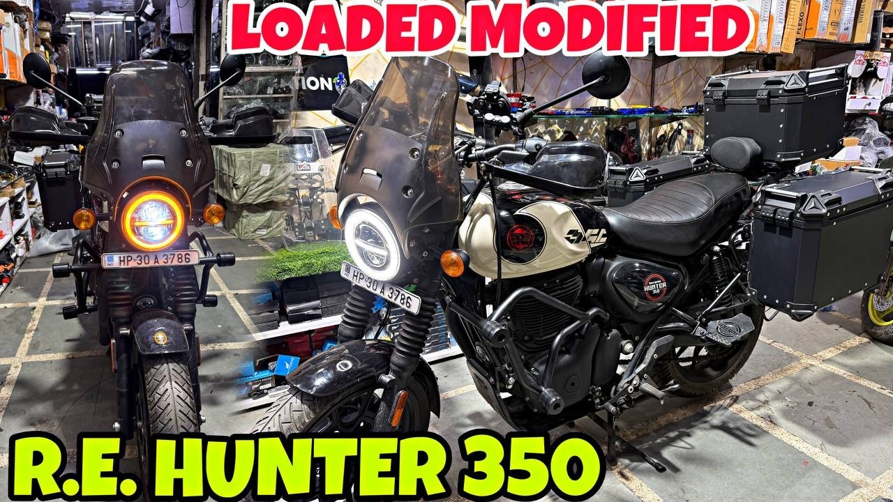 R.E. HUNTER 350 me kardi Puri Full Loaded Touring Modification | Tagdi Modified | Himachal se aaye |