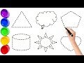 🖌️ 2D Shapes Art Activity | Drawing, Painting &amp; Coloring for Kids