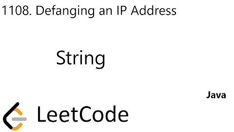 LeetCode 1108 | Defanging an IP Address | String | Java