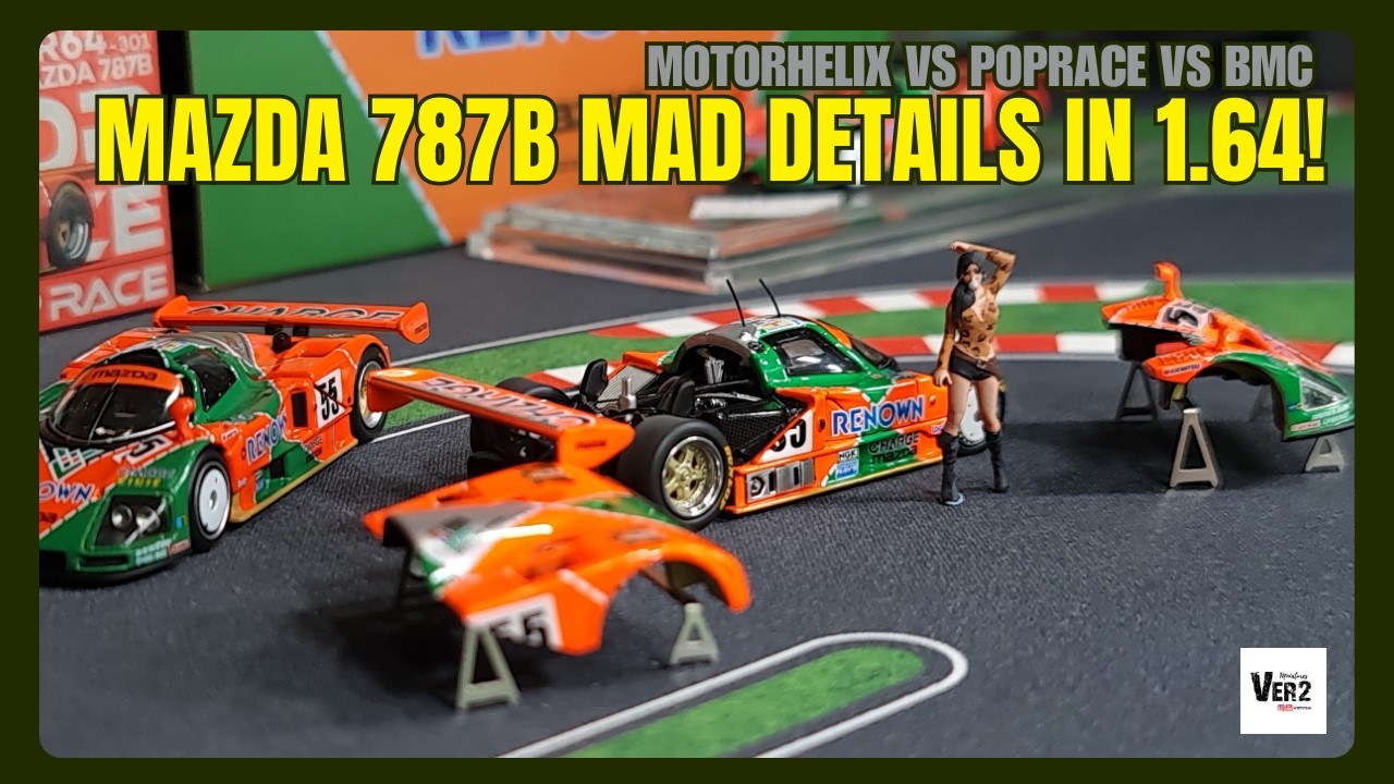 MotorHelix vs Pop Race vs BMC: 1/64 Mazda 787B Under The Cowl | V2