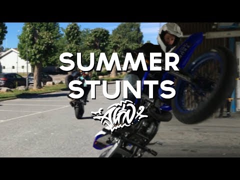 Summer Stunts Grom, Derbi Senda, Yamaha Slider and Ciao | Alin