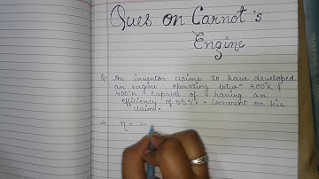 Important Questions based on carnot