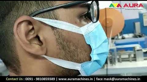 Soft ear loop 3 ply medical & surgical disposable mask | Soft ear loop 3 ply mask making machine