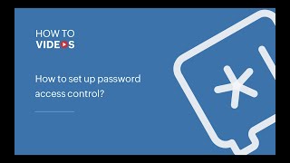 How to set up password access control | Zoho Vault
