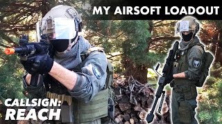 My Airsoft Loadout // How to Dress Like Callsign: Reach (ft. Barrett, Tippmann, P90)
