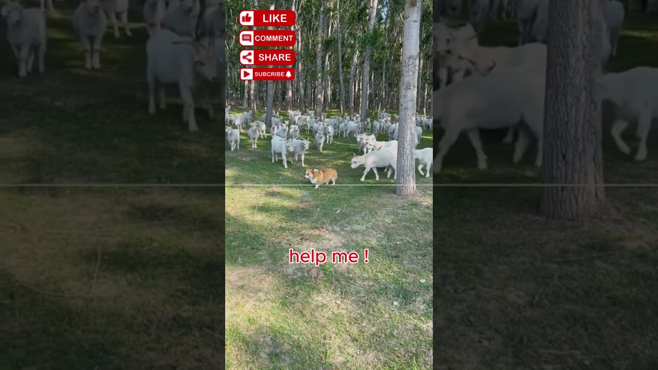 When the Sheep Herds the Dog 😂🐑🐕 