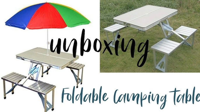 Camping en plein air Pique-nique Portable Chaise de table pliante 3pcs Set