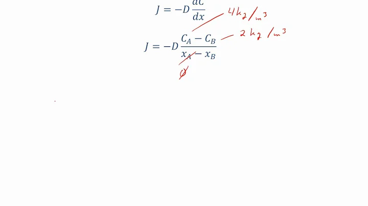 mass transport Ficks first law steady state diffusion example problem