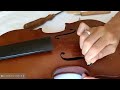 Ref:b51JSQjvQtU F-hole repair on a french violin chenantais &amp; le lyonnais 1922