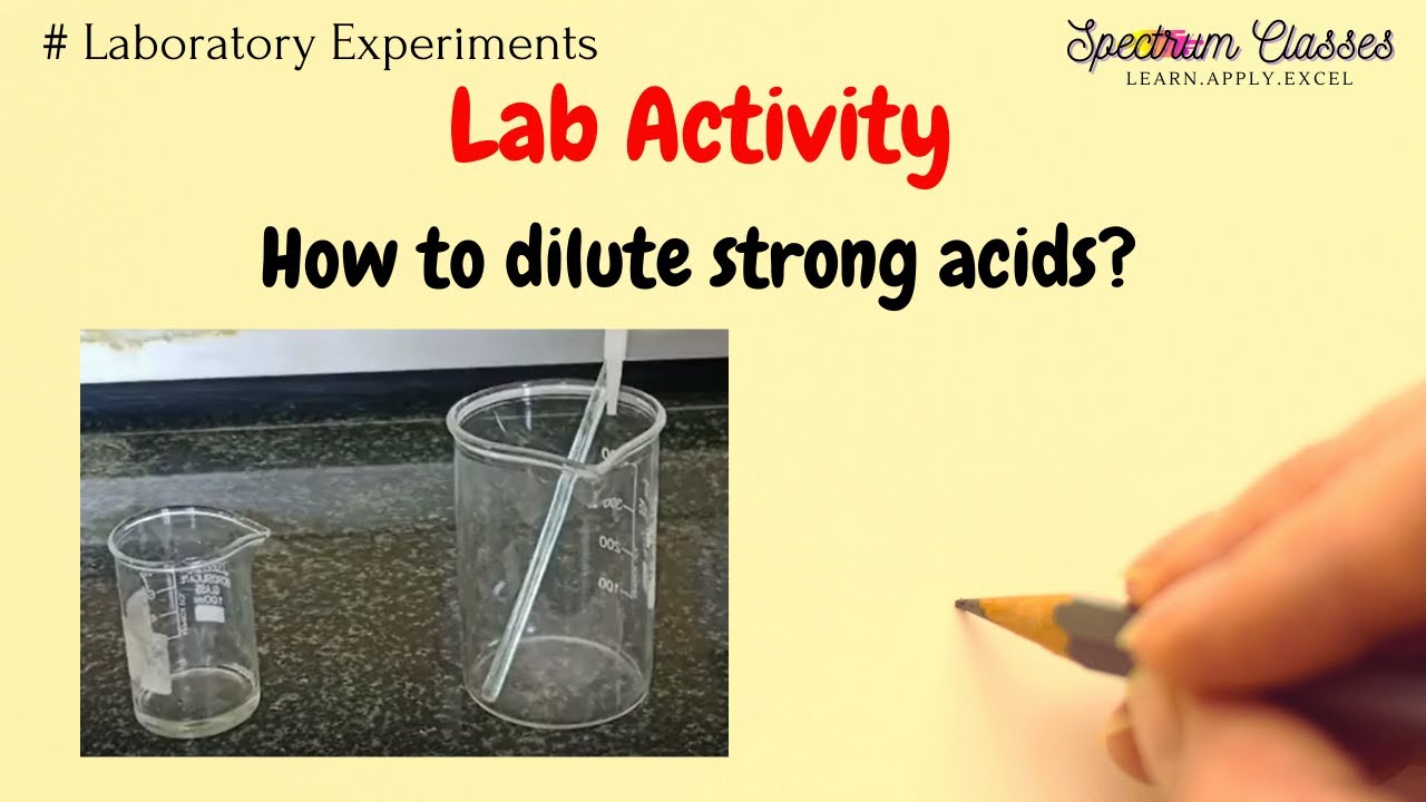 How to dilute strong acids? Lab Activity For class 10th & 12th YouTube