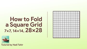 Origami Basics Tutorial: Folding a 28-division square grid (28x28) - Origami Diagrams (7x7, 14x14)