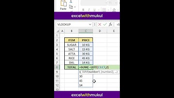 Excel Trick to sum values with text in seconds👉💪#exceltrick #exceltips