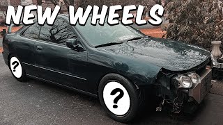 New Wheels For The Turbo Integra & Plm Traction Bar Install