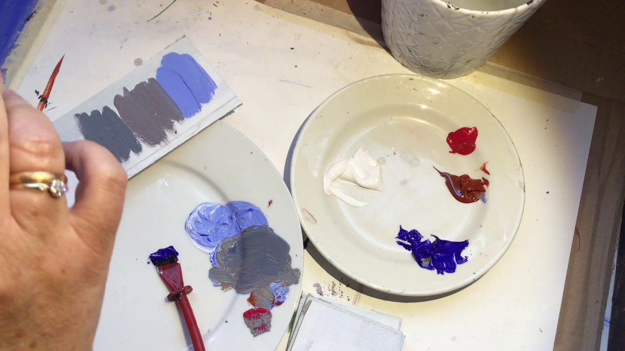 Mixing grey using acrylic paint YouTube