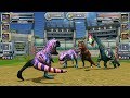 RAJASAURUS VS CARNOTAURUS, RAJASAURUS AND SHUNOSAURUS - DINOSAUR TOURNAMENT || JURASSIC PARK BUILDER