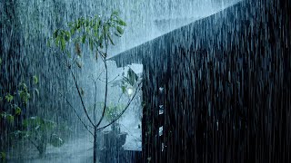 ⚡ Heavy Rain Thunderstorm Sounds for Sleeping | Heavy Rain & Intense Thunder at Night | White Noise