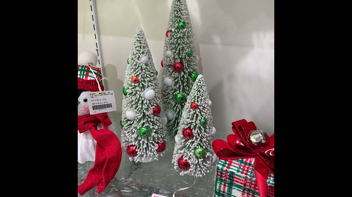 Raz Set of 3 Bottle Brush Trees with Ornaments Christmas Decoration 4215566