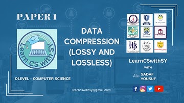 1.3 Data Compression (Lossy and lossless) - Paper 1 | Data Compression: Lossy vs Lossless