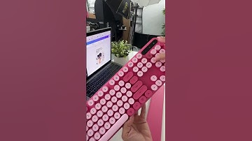 💗 SABLUTE Hot Pink Keyboard ✨ Retro Wireless Combo with Wrist Rest 💻 #setup #keyboard #tech