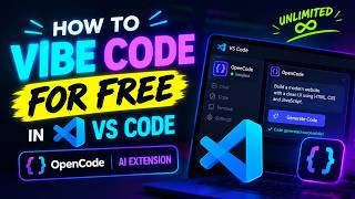 How to Vibe Code for FREE in VS Code ♾️ | OpenCode AI Extension Tutorial