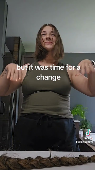 I cut my really long hair into a short bob haircut