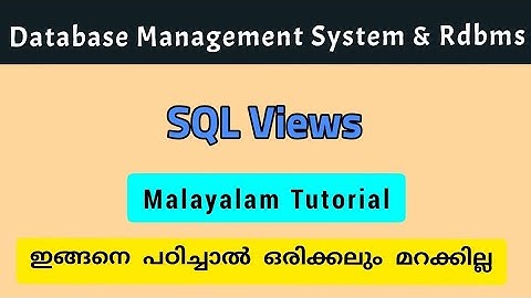 SQL|SQL Views|dbms|malayalam|calicut_university|bca/bsc_cs fourth semester