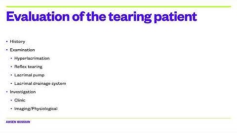 Evaluation of the patient with tearing