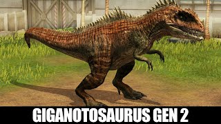 GIGANOTOSAURUS GEN 2 MAX LEVEL 40 - Jurassic World The Game