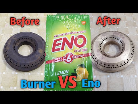 how to clean gas burners at home | gas burner cleaning with eno