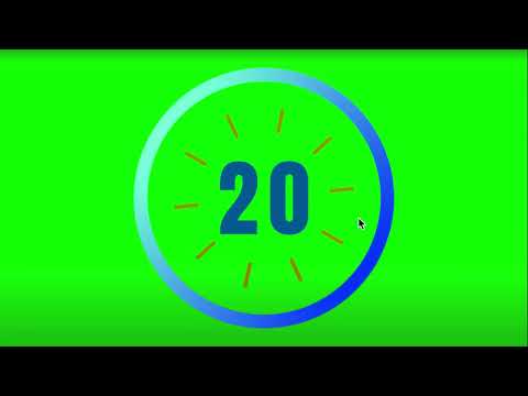 45 seconds countdown timer with number display & with Alarm 🔔|Greenscreen | copyright free