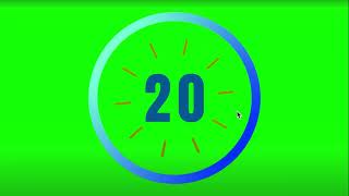 45 seconds countdown timer with number display & with Alarm 🔔|Greenscreen | copyright free