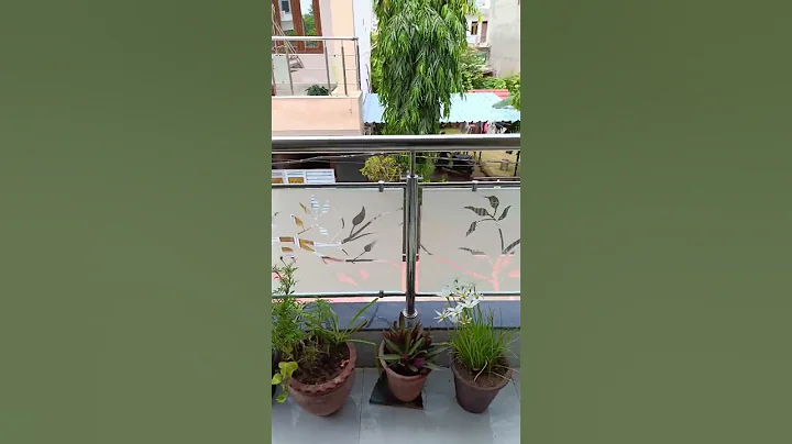 New Balcony glass Railing #shorts #steel #ssrailing #stair #welding  #steelrailing #modernrailing