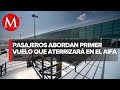 Pasajeros de Guadalajara abordan primer vuelo rumbo a AIFA