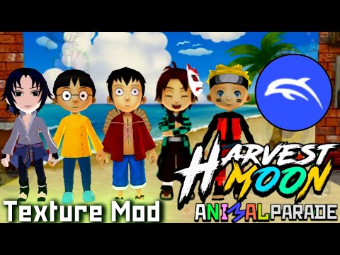 MOD TEXTURE , HARVEST MOON ANIMAL PARADE WII, DOLPHIN EMULATOR 1 - YouTube