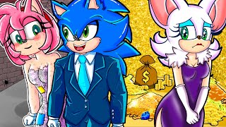 Rich Sonic Falling In Love With Poor Amy - Amy Was Harmed By The Jealous Rouge Sonic Story