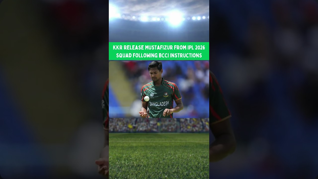 KKR release Mustafizur from IPL 2026 squad following BCCI instructions