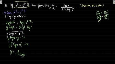 Differentiation - [EXEMPLAR, ALL INDIA] - Problems on First Order Derivatives - Example#5