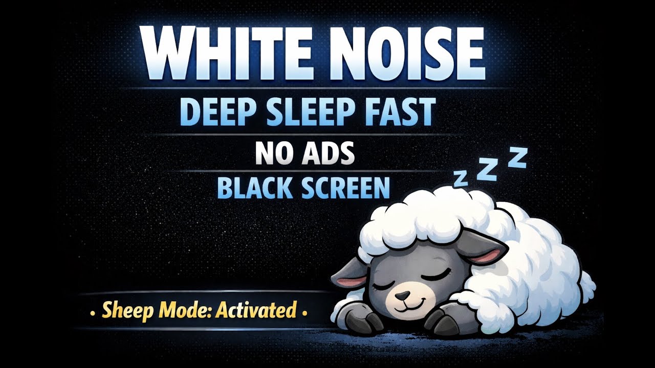 White Noise 10 Hours | Black Screen | No Ads | For Deep Sleep, Study & Focus