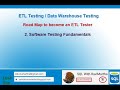 Road map for becoming an etl tester  software testing fundamentals  part 2