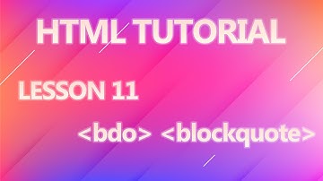 Html bdo and blockquote tag Part - 11