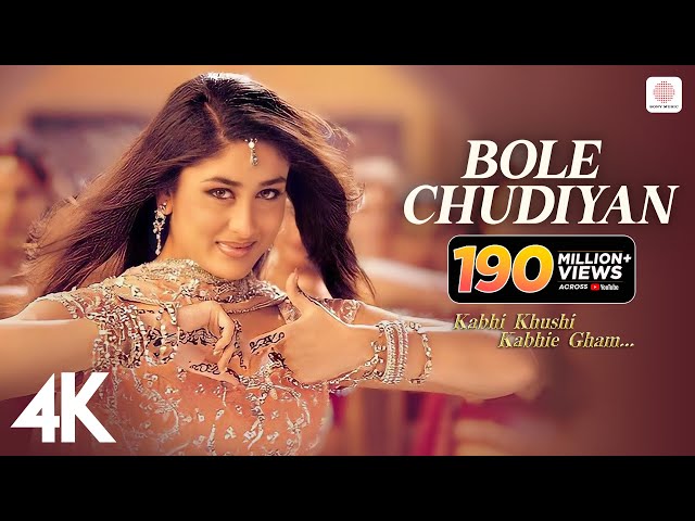 Bole Chudiyan | K3G | Amitabh, Shah Rukh, Kajol, Kareena, Hrithik | Udit Narayan | Karan Johar | 4K class=