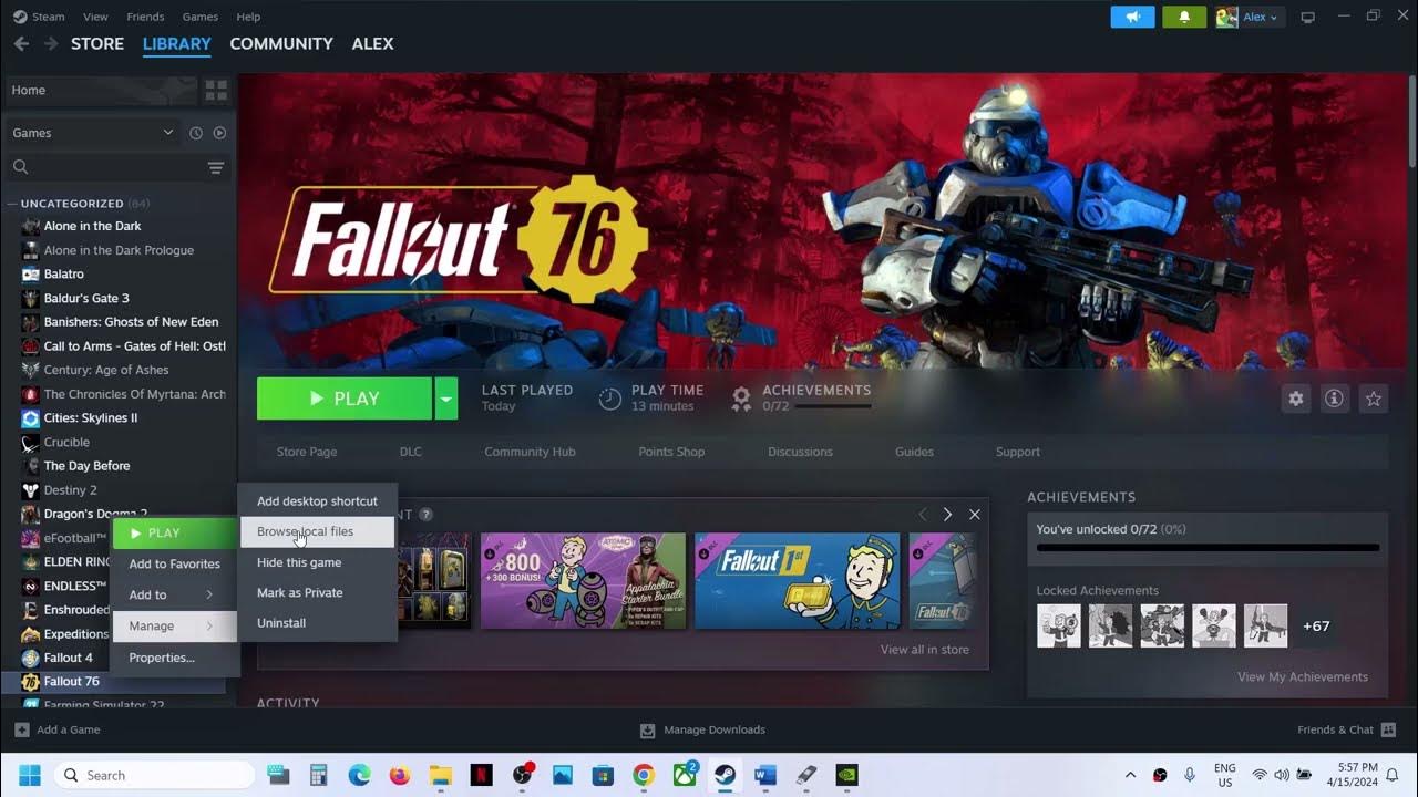 Fix fallout 76 not launching crashing freezing black screen on pc